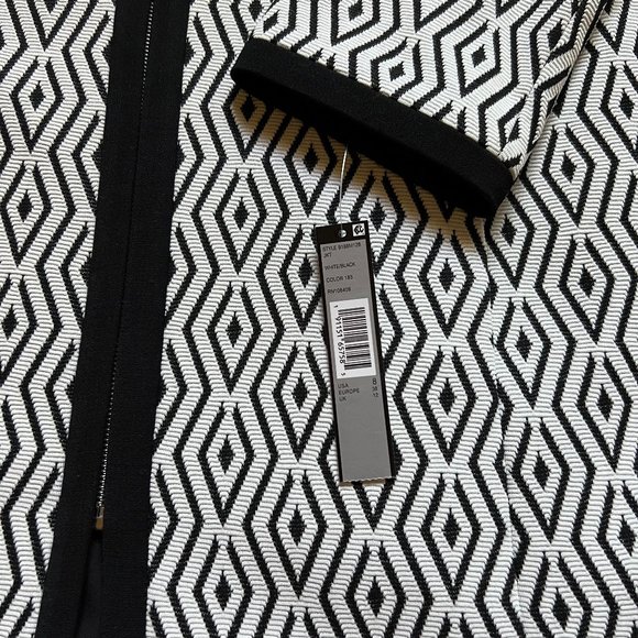 TAHARI - ARTHUR S. LEVINE - Diamond Jacquard Zip Topper - NEW with Tag - Picture 12 of 12